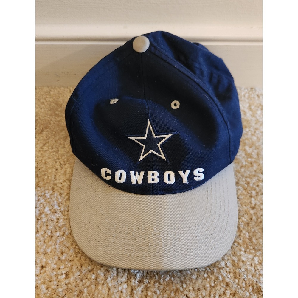 Vintage Dallas Cowboys NFL Snapback Hat Navy Blue Grey Star Logo Cap Mens OSFM